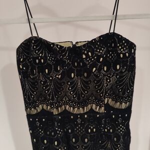 Amanda Uprichard Black Strapless Dress